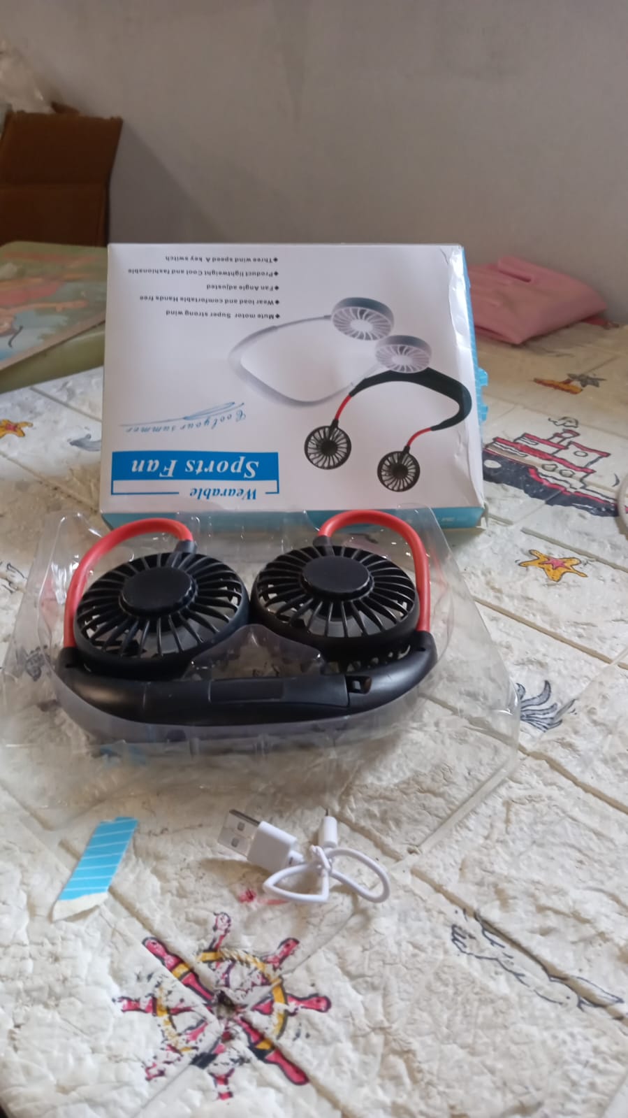 0867 Hand Free Personal Fan - Portable USB Battery Rechargeable With Battery Comaprtment Mini Fan - Headphone Design Wearable Neckband Fan Necklance Fan Cooler Fan for Home, Sport, Camping, Beach, Travel, Office (Battery Not Included) 0867 Hand Free Personal Fan - Portable USB Battery Rechargeable With Battery Comaprtment Mini Fan - Headphone Design Wearable Neckband Fan Necklance Fan Cooler Fan for Home, Sport, Camping, Beach, Travel, Office (Battery Not Included)